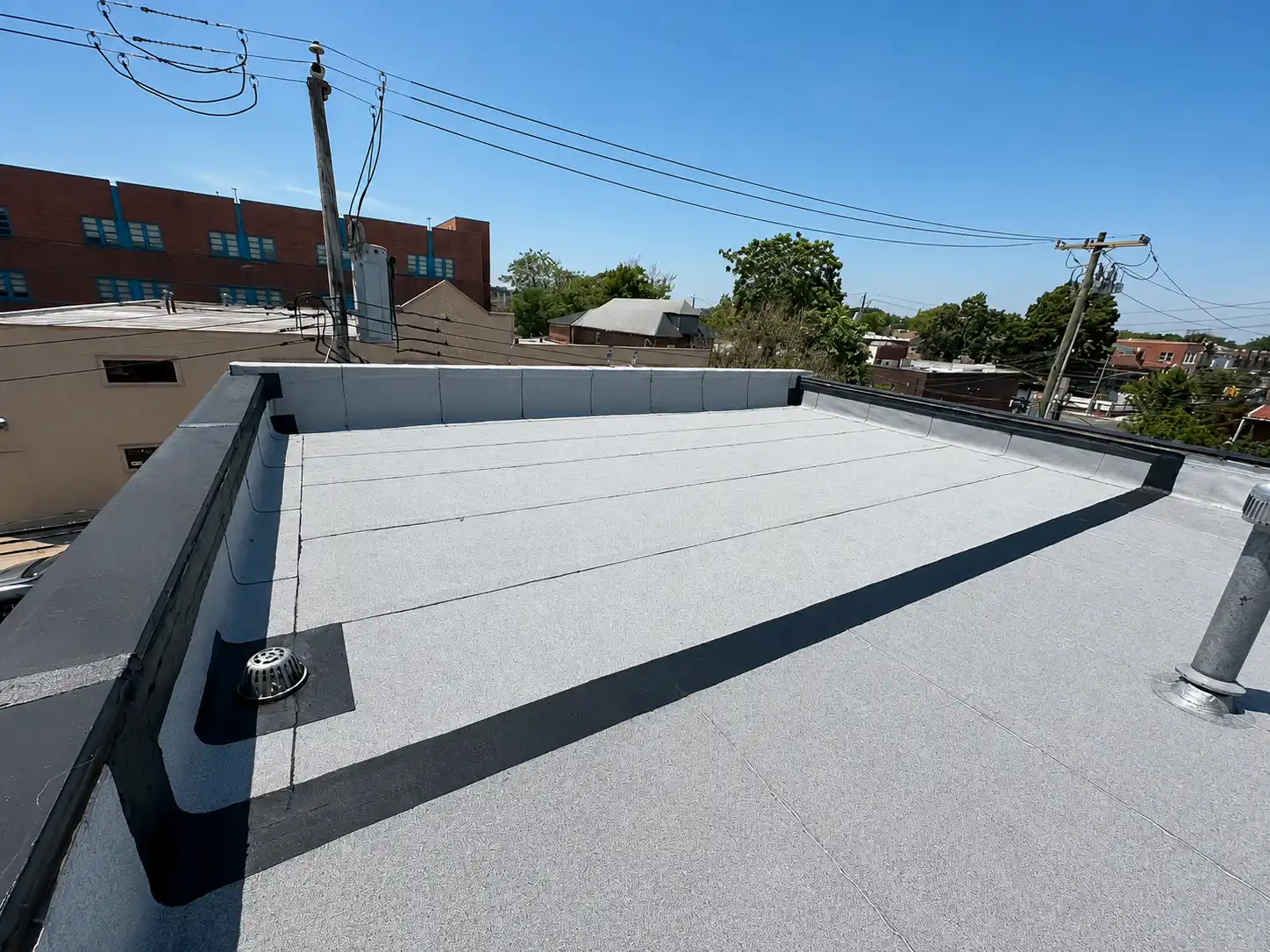 Completed roofing project featuring roofline upgrade