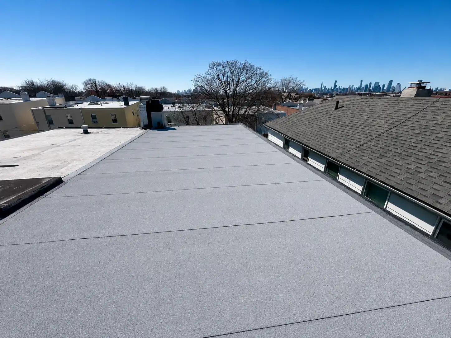 Completed roofing project featuring exterior roofing finish